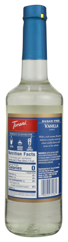 Torani Sugar Free Vanilla Syrup 750ml