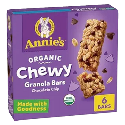 Annie's Homegrown Organic Chocolate Chip Chewy Granola Bars 6ct