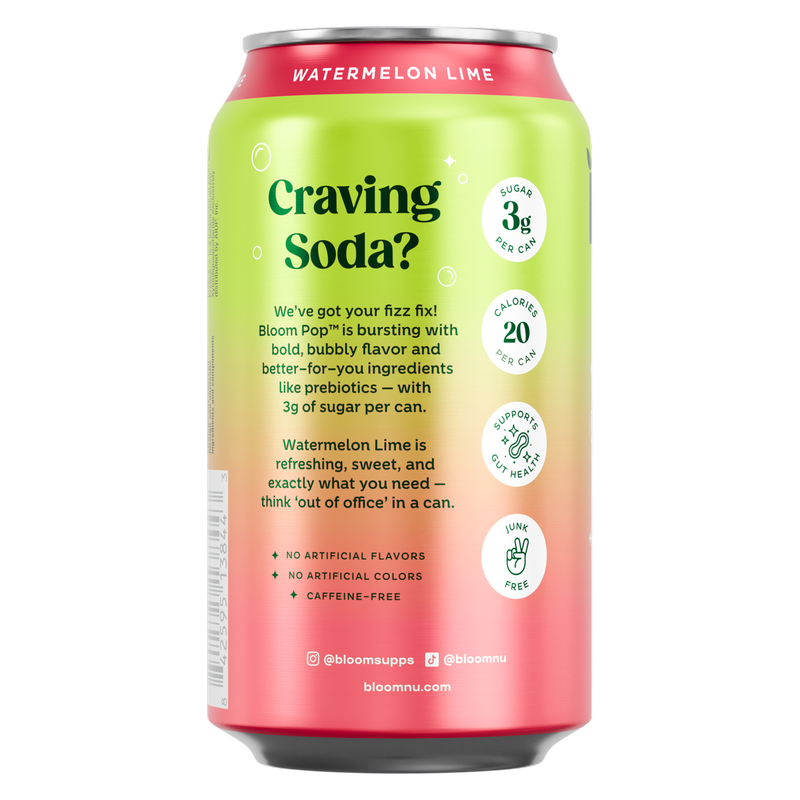 Bloom Pop Watermelon Lime 12oz Can
