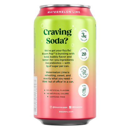 Bloom Pop Watermelon Lime 12oz Can