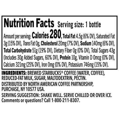 Starbucks Coffee Frappuccino 13.7oz Btl