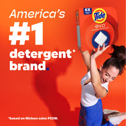 Tide Evo Laundry Detergent Tiles, Spring Blast 22ct