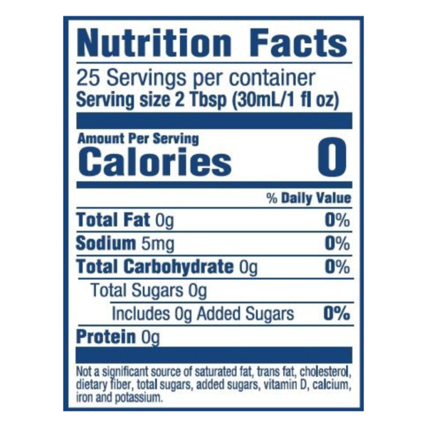 Torani Sugar Free French Vanilla 750mL Btl