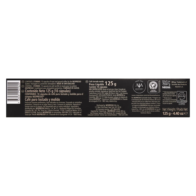 Nespresso Vertuo Stormio Capsules 10ct 7.77oz