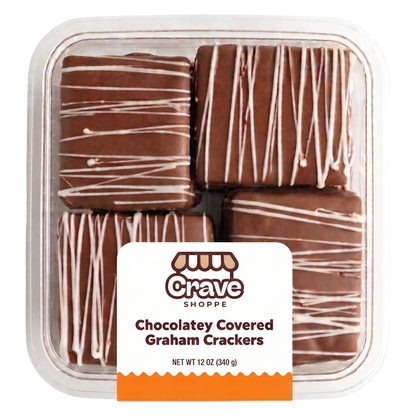 Crave Shoppe Chocolate Covered Graham Crackers - 12 oz