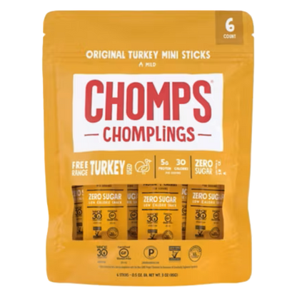 CHOMPS Mini Original Turkey Chomplings, 0.5oz 6ct