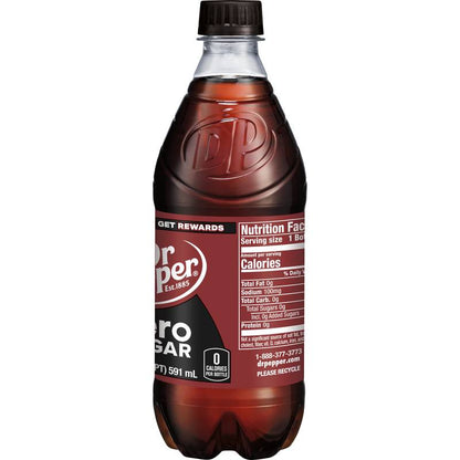 Dr Pepper Zero Sugar 20oz Btl