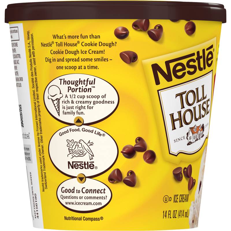 Nestle Toll House Cookie Dough with Toll House Morsels Ice Cream Pint