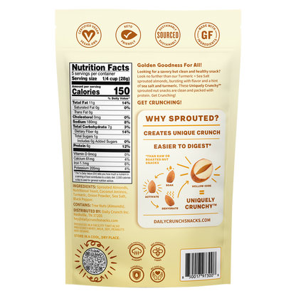 Daily Crunch Turmeric + Sea Salt Sprouted Almonds 5 oz