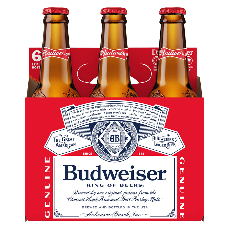 Budweiser 6pk 12oz Btl 5.0% ABV