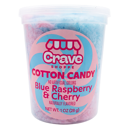 Crave Shoppe Blue Raspberry & Cherry Swirl Cotton Candy 1oz