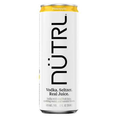 NUTRL Seltzer Pineapple Vodka Hard Seltzer 12oz Can 4.5% ABV