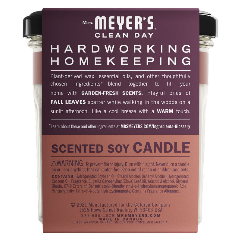 Mrs. Meyer's Limited Edition Soy Candle, Fall Leaves Scent, 7.2oz