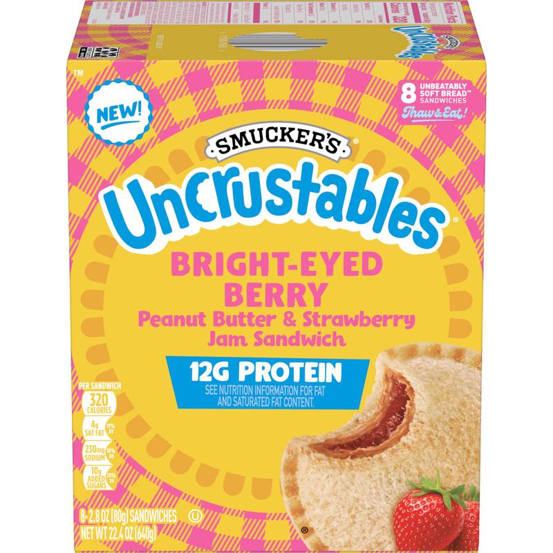 Smucker's Protein Uncrustables Bright Eyed Berry 8ct