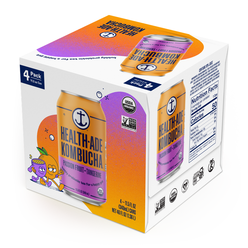 Health-Ade Passion Fruit-Tangerine 4pk 11.5oz Can