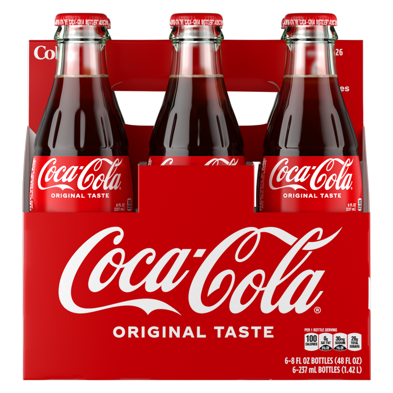 Coca-Cola 6pk 8oz Glass Bottles