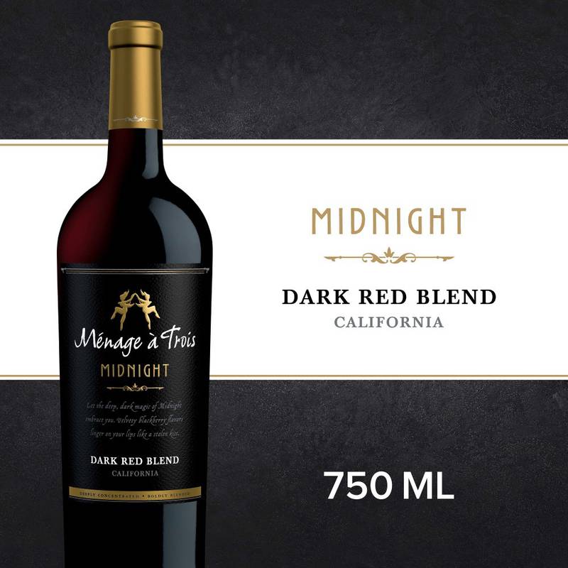 Menage a Trois Midnight Dark Red Blend 750ml - Menage A Trois – BevMo! Menage a Trois Midnight Dark Red Blend 750ml - Menage A Trois – BevMo!