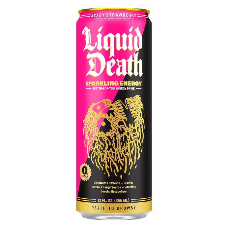 Liquid Death Scary Strawberry Sparkling Energy 12oz Can