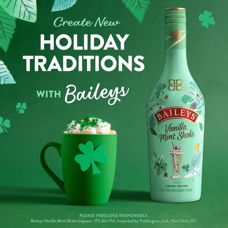 Baileys Vanilla Mint Shake Irish Cream Liqueur 750ml (34 Proof