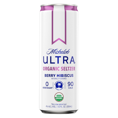 Michelob Ultra Organic Seltzer Berry Hibiscus Single 12oz Can 4.0% ABV