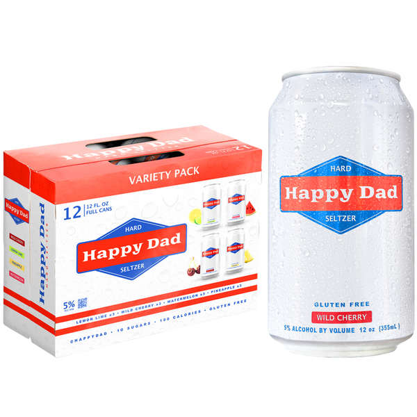 Happy Dad Hard Seltzer Variety 12pk 12oz Can 5.0% ABV - Happy Dad – BevMo!