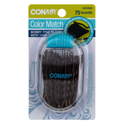 Conair Color Match Bobby Pins, Brunette 