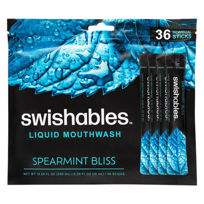 Swishables Liquid Mouthwash Spearmint, 36 Pack