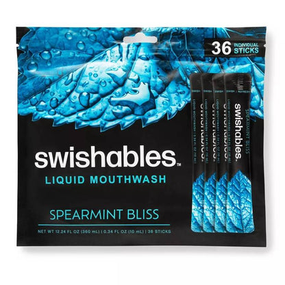 Swishables Liquid Mouthwash Spearmint, 36 Pack