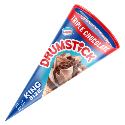 Drumstick Triple Chocolate King Cone 1ct 7.5oz