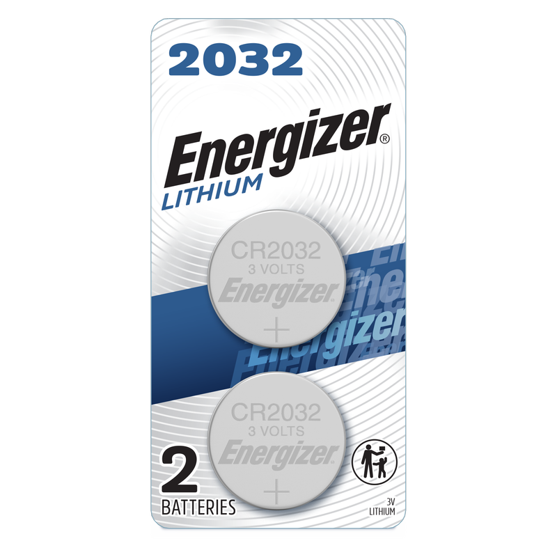 Energizer 3V Lithium Coin Batteries 2032, 2 ct