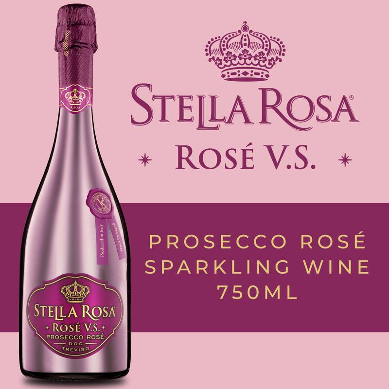 Stella Rosa Rose V.S. Prosecco Rose Sparkling Wine DOC 750ml - Stella ...