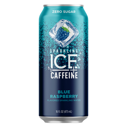 Sparkling Ice Blue Raspberry + Caffeine 16oz Can