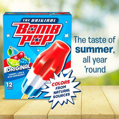 Bomb Pop Original Ice Pop, 12 Pack