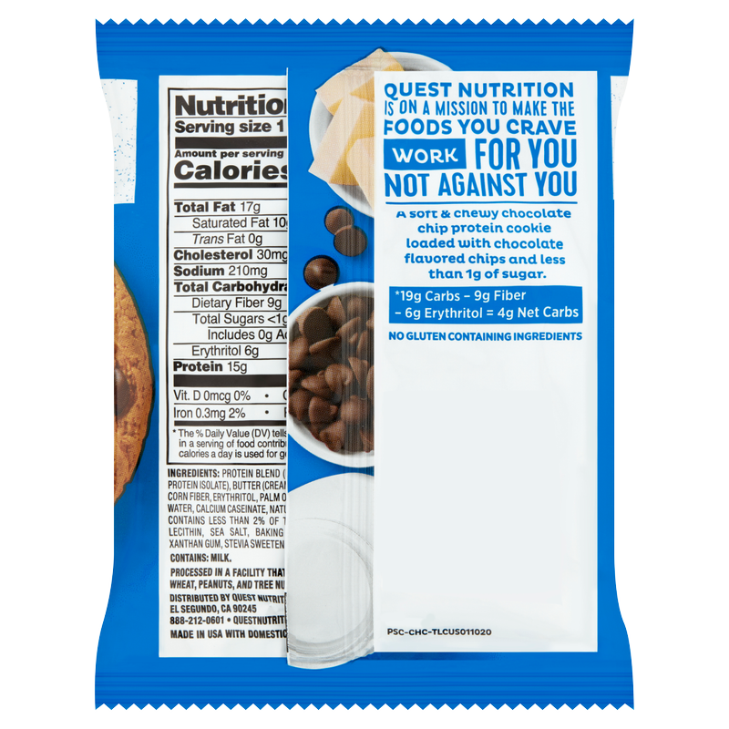 Quest Chocolate Chip Protein Cookie 2.08oz
