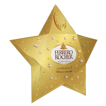Ferrero Rocher Star Ornament 1.3oz/3ct