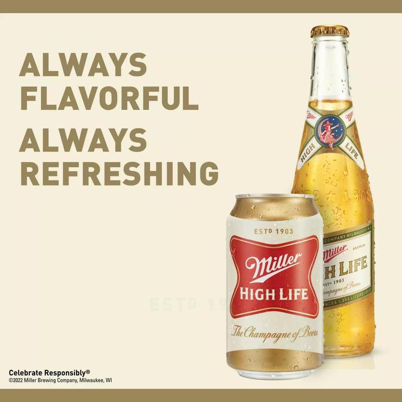 Miller High Life 6pk 16oz Can 4.6% ABV