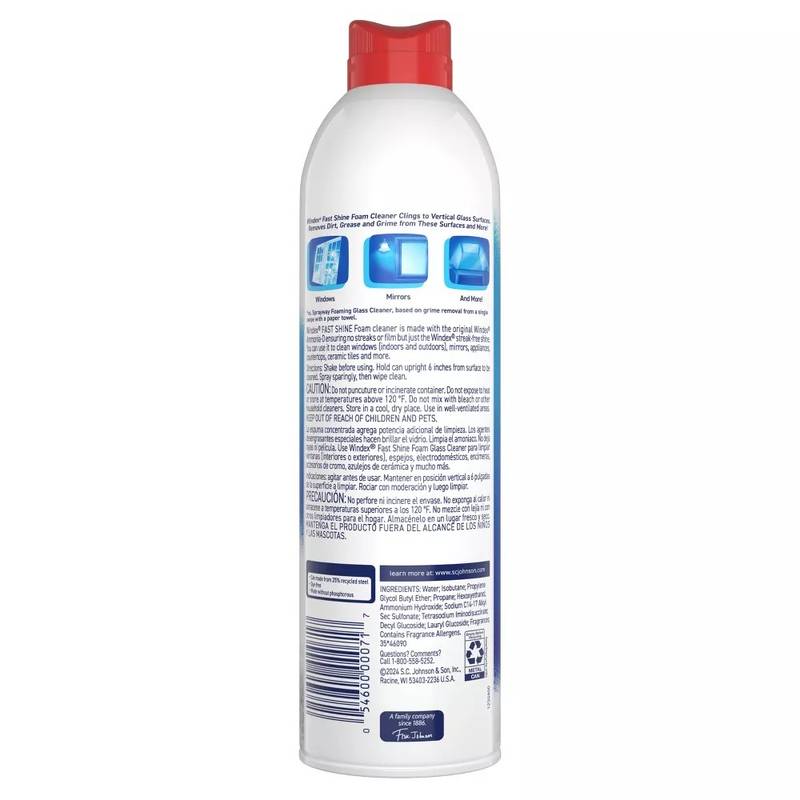 Windex Foaming Aerosol, 19oz