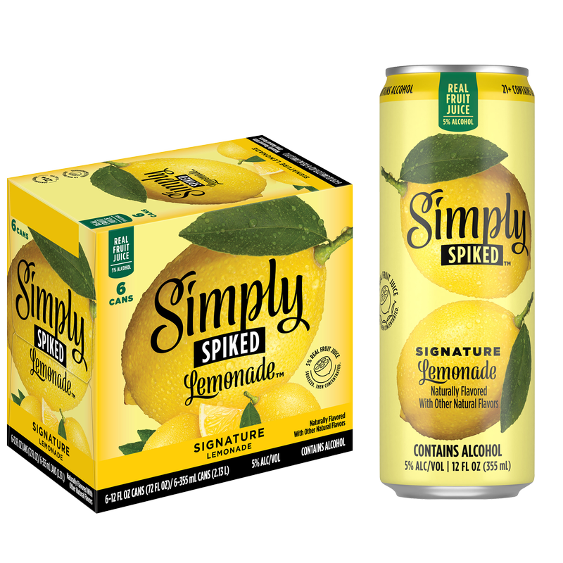 Simoly Lemonade Simply Spiked Signature Lemonade 6pk 12oz Can 5% ABV - Simply Spiked ...