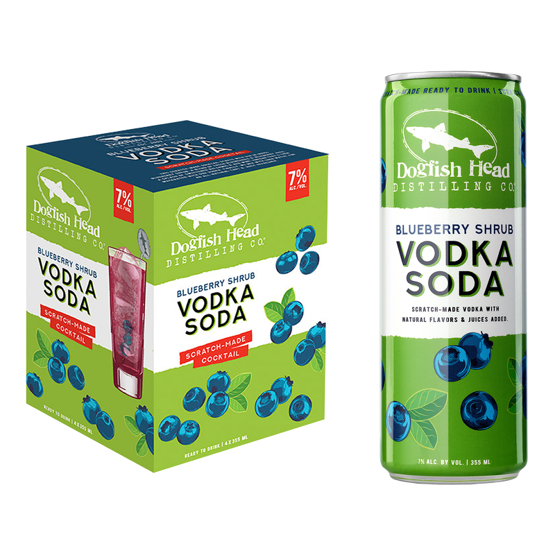 Dogfish Head Blueberry Shrub Vodka Soda 4pk 12oz Can 7.0% ABV