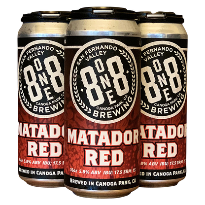 8One8 Brewing Matador Red Ale 4pk 16oz - 8one8 – BevMo! 8One8 Brewing Matador Red Ale 4pk 16oz - 8one8 – BevMo!