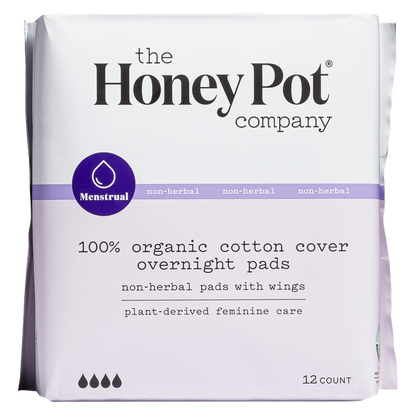 plant pot pads The Honey Pot Overnight Pads, Herbal, 12 Count