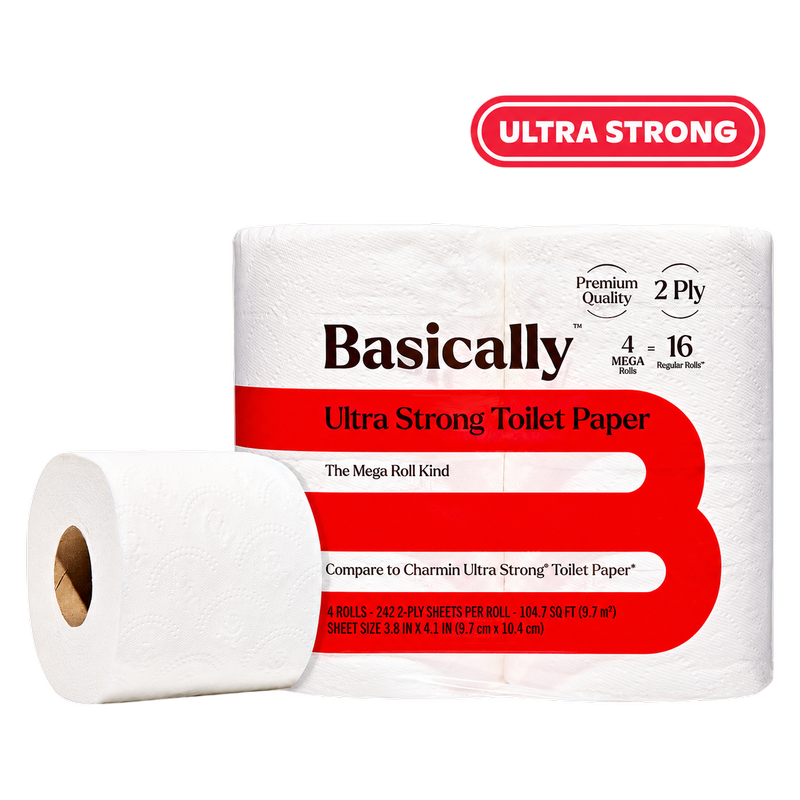 Basically 4ct Ultra Strong Toilet Paper