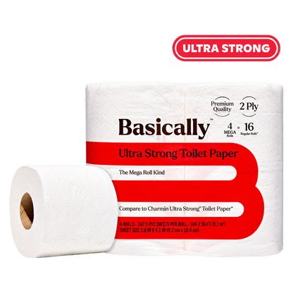 Basically 4ct Ultra Strong Toilet Paper