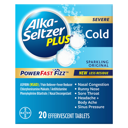 Alka Seltzer Plus Cold Power Fast Fizz Original 20ct