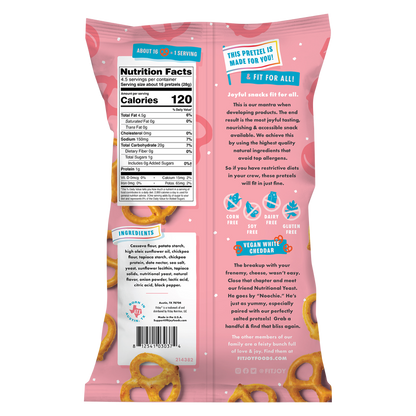 FitJoy Vegan White Cheddar Grain Free Pretzel Twists 4.5oz