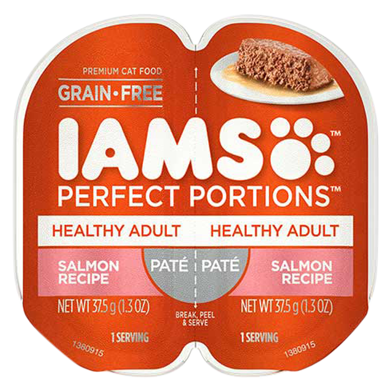 6 ct Iams Perfect Portions Salmon Pate Adult Wet Cat Food 2.6oz