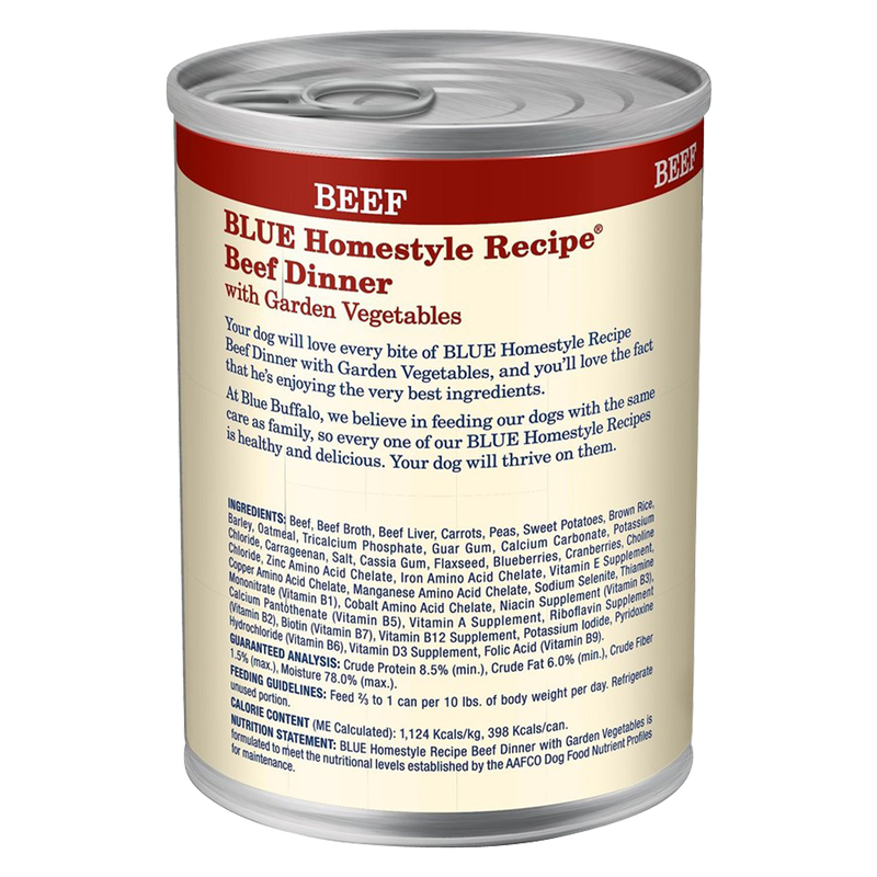 4 Ct Blue Buffalo Homestyle Recipe Beef Dog Food 12.5oz