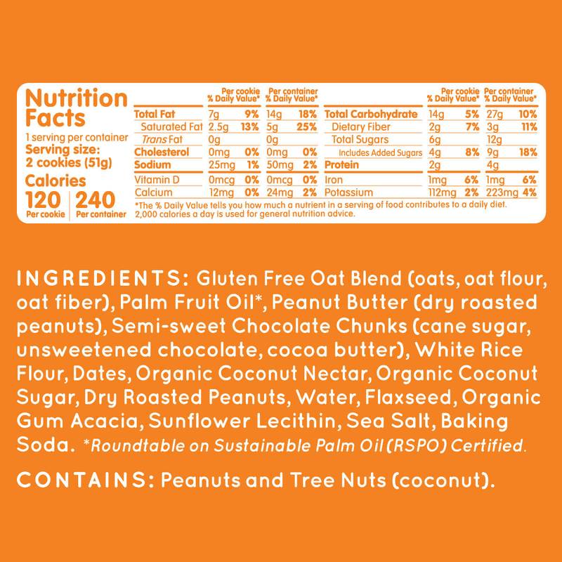 Maxine's Heavenly Peanut Butter Chocolate Chunk Cookies 1.8 oz Snack Pack