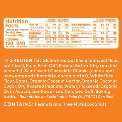Maxine's Heavenly Peanut Butter Chocolate Chunk Cookies 1.8 oz Snack Pack