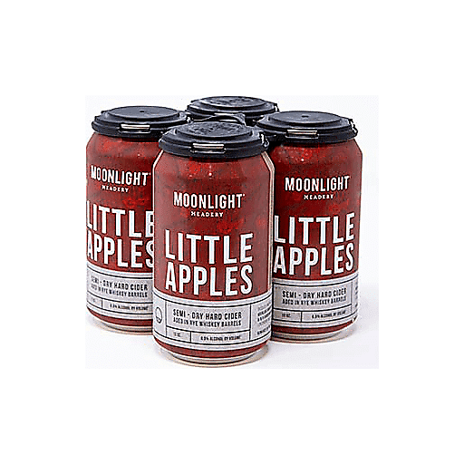 Moonlight Meadery Little Apples Rye Whiskey BA Cider 4pk 12oz Can